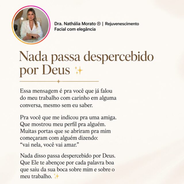 Algumas das maiores bênçãos da minha vida chegaram através de pessoas que falaram bem de mim quando eu não estava presente.

Nada passa despercebido por Deus. 🌻💛✨
Gratidão por cada indicação, cada carinho e cada oração.